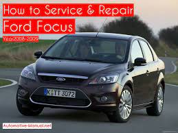 How To Service Repair Ford Focus 2008 2009 Pdf Manual