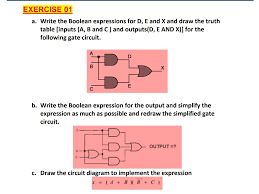 • booleans are standard systemverilog boolean expressions. Exercise 01 A Write The Boolean Expressions For D E Chegg Com