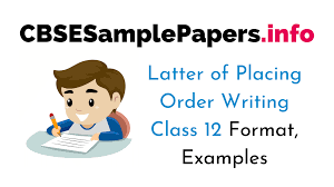 Sample questions are provided to help guide the discussion. Latter Of Placing Order Class 12 Cbse Format Topics Examples Samples Cbse Sample Papers