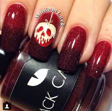 Instagram Madam Luck Poison Apple Nails Nail Art Disney Halloween Nails Skull Nails