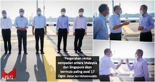 Untuk pertama kalinya, pernyataan pers tahunan menteri luar negeri dilakukan secara virtual. Detik Epik Menteri Luar Negeri Malaysia Singapura Bersua Di Atas Tambak Johor