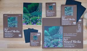 New From Strathmore Black Mixed Media Paper Perfect For Gouache Colored Pencil Acrylic Gel Pens Pastel White Charcoal Strathmore Mixed Media Gel Pens