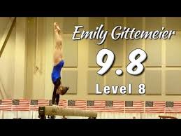 Highest Beam Score 9 8 Gymnastics Level 8 Beam Champion Emily Gittemeier 2016 Gymnastics Levels Gymnastics Skills Gymnastics