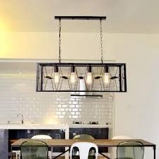 Mesh Metal Cage Island Lighting Industrial Metal Island Linear Pendant Over Kitchen Island Takeluckhome Com