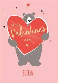 Send your main squeeze a happy valentine's day card that's sweet and serious, cute and playful, or downright. Personalised Cartoon Bear Happy Valentines Day Card Moonpig
