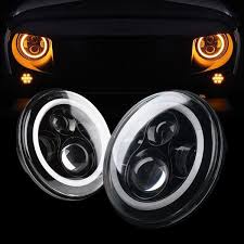 Ask your own jeep question. Jeep Wrangler Led Halo Headlights With Amber Turn Signals Amoffroad