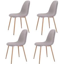 Amazon Com Giantex Set Of 4 Modern Dining Accent Side Chairs Wood Legs Home Furniture Chairs Side Chairs Dining Dining Chairs Dining Room Furniture Sets
