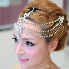 L'acconciatura dei capelli determina lo stile della sposa. Acquista Accessori Capelli Da Sposa Con Strass Sulla Fronte Accessori Capelli Da Sposa Di Lusso Gioielli Capelli Diademi Le Spose Pezzi La Testa Da Sposa In Stock A 4 84 Dal Ture Lover