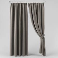 A Curtain With A Curtain 3d Model Curtains Curtains With Blinds Studio Interior