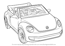 Insulated machine without a roof. Learn How To Draw Volkswagen Beetle Convertible Sports Cars Step By Step Drawing Tutorials
