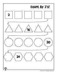 Count By 2 S Worksheet Woo Jr Kids Activities Skip Counting Worksheets Counting Worksheets Math Counting Worksheets