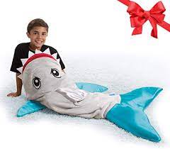 Work the remote, use your laptop or do some reading in total warmth and comfort! As Seen On Tv Tails Comfy Cozy Super Soft Blanket For Kids Snuggie Tails Shark Blankets Toddler Bedding Femsa Com