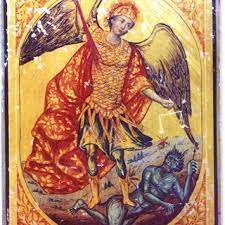 Archangel Michael Killing The Devil With A Sword In The Shape Of The Download Scientific Diagram