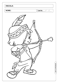 Imagem De Indio Para Colorir Ler E Aprender