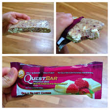 White Chocolate Raspberry Quest Bar Grace Ling