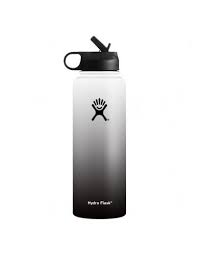 Black And White Ombre Hydro Flask 40 Oz Wide Mouth With Straw Lid Ombre White Black Hydroflask Hydro Flask 40 Oz Hydro Flask Water Bottle