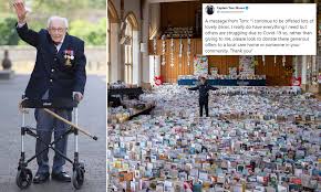 Our great hall has been transformed into a sea of 100th birthday cards for captain tom. School Hall Fills With 120 000 Birthday Cards Wishing Captain Tom Moore A Happy 100th Birthday Daily Mail Online