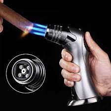 Quintuple Jet Torch Lighter Heavy Duty Table Lighter 5 Flame Butane Turbo Lighter Gas Refillable Windproof Perfect Gift For Male Fri Torch Lighter Torch Butane