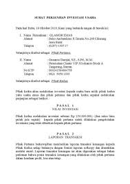 Dokumen perjanjian kerja sebagaimana ditentukan dibawah ini harus dibaca serta merupakan bagian dari perjanjian kerja ini, yaitu: 7 Contoh Surat Perjanjian Kerjasama Investasi Serta Pasal Pasalnya