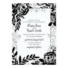 Black And White Invitation Card Design Black And White Floral Calligraphy Wedding Invitation Zazzle Com Calligraphy Wedding Invitation Wedding Calligraphy Wedding Invitations