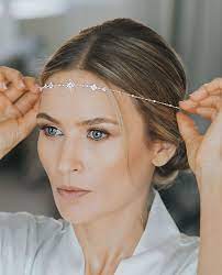 Boho Bridal Headband Wedding Hair Accessories Bride Etsy In 2021 Bridal Hair Chain Forehead Headband Headpiece