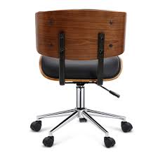 Shop wayfair for all the best genuine leather wood office chairs. Wooden Pu Leather Office Desk Chair Black Mindigo