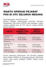 688, jalan sentul, 51000 kuala lumpur. Pengumuman Waktu Operasi Pejabat Pos Berita Rtm Sabah Facebook