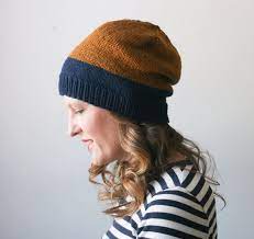 Get Cozy In A Color Block Beanie Knitted Hats Knitting Knitting Accessories