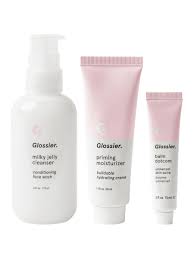 Glossier is not expensive but it's only available on its website and can be difficult to get in a pinch or if you live in. Milk Jelly Cleanser Moisturizer Lip Balm Glossier Skin Cleanser Products Skin Care Anti Aging Skin Products