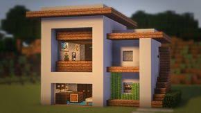 How to build a simple oak modern house in this minecraft video we build an easy oak wood modern house, using basic. Minecraft How To Build A Small Modern House Tutorial Interior 19 Youtube Modern Minecraft Houses Minecraft Houses Easy Minecraft Houses