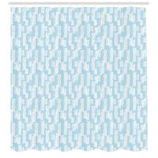 Light Blue Shower Curtain Wall With Brushstrokes Seem Made By A Painter Modern Minimalist Design Fabric Bathroom Set With Hooks 69w X 70l Inches Baby Blue And White By Ambesonne Walmart Com