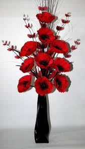 We believe silk flowers can play an important role in many wedding decorations. Artificial Silk Flowers Red Poppy Flower Arrangement In Black Vase 100cms High Artificial Silk Flowers Flower Arrangements Silk Flowers