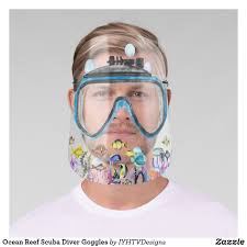 Ocean Reef Scuba Diver Goggles Face Shield Zazzle Com Face Shield Face Shield Masks Face