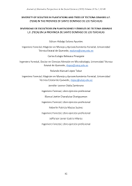 PDF) Diversity of scolitids in plantations and trees of Tectona grandis L.  f. (teak) in the province of Santo Domingo de los Tsáchilas