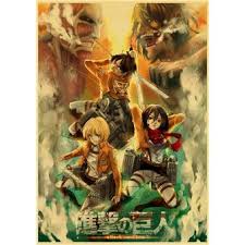 Viz media began streaming the anime with english subtitles on crunchyroll, funimation, and. Attack On Titan Shingeki No Kyojin Snk Anime Poster 42 X 30 Cm Style 13 Poster Affiche Enroule Top Prix Fnac