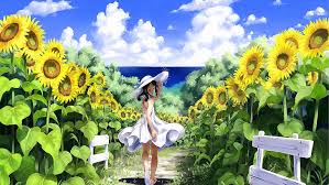 Nov 27 2020 explore mei tachibana s board 01. Hd Wallpaper Anime Girls Sunflowers Original Characters Wallpaper Flare