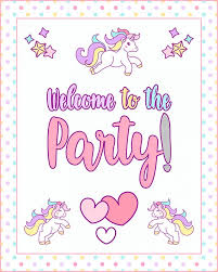 Free Printable Unicorn Party Decorations Pack The Cottage Market Unicorn Birthday Party Decorations Unicorn Theme Party Unicorn Printables