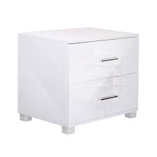 Artiss Bedside Tables Drawers Side Table Gloss White Bedroom Nightstand Lamp White Bedside Table Bedside Table Bedside Table Drawers
