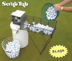 Portable golf cart dust remove passenger side club ball washer kit reusable. Scrub Tub Golf Ball Washer