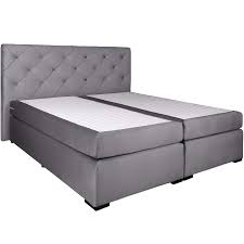Das boxspringbett, auch amerikanisches bett. Invicta Interior Elegantes Boxspringbett Elegancia 180x200cm Grau Samt Inkl Topper Doppelbett Bett Samtmobel