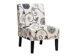 Suitable in a plethora of spaces, this chair adds classic elegance and comfortable seating. Costway Armless Accent Fabric Leisure Chair W Rubber Wood Legs Print Black White Stacksocial