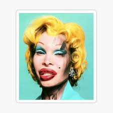 Amanda Lepore Warhol Marilyn Monroe by David Lachapelle." Pillow for Sale  by johntylermounce