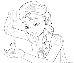 In frozen 2 (by disney), anna and elsa must head on a dangerous mission with kristoff, olaf and sven to the enchanted forest. Coloring Pages For Kids Elsa Drawing With Crayons