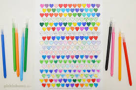 We have lots of simple easy hearts for kids, and some with teddy bears, flowers and ribbons. Heart Colouring Pages Free Printable Picklebums