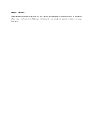 Https Www Cfauk Org Media Files Pdf Pdf 1 Study With Us 2 Imc Imc Example Questions Pdf
