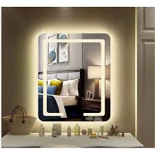 Ada juga meja dengan kaca berbentuk lingkaran atau dengan bentuk ukiran tertentu. Cermin Rias Led Kotak Large Kaca Make Up Dandan Dinding Lampu Putih Kamar Mandi Besar Vanity Mirror Shopee Indonesia