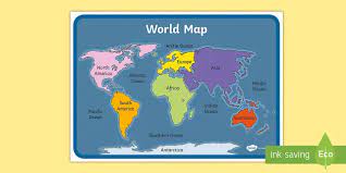 Reset map { these ads will not print }. Free World Map With Names Geography Primary Resource