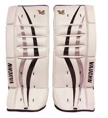 Details About New Vaughn 700 Goal Ice Hockey Leg Pads 20 Black Silver Velocity V6 Youth Goalie