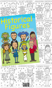 Pages to print and color. Famous Historical Figures Coloring Book Teach Beside Me