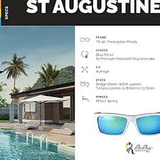 Rio Ray St. Augustine Sunglasses With A White Frame And Smoke Grey Lens,  White, One size: Buy Online at Best Price in UAE